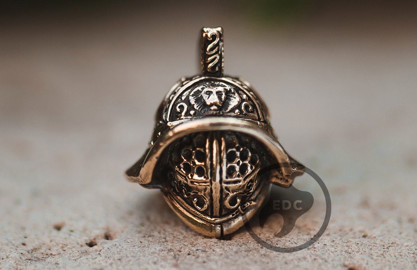 Brass Paracord Bead EDC Gladiator's Helmet