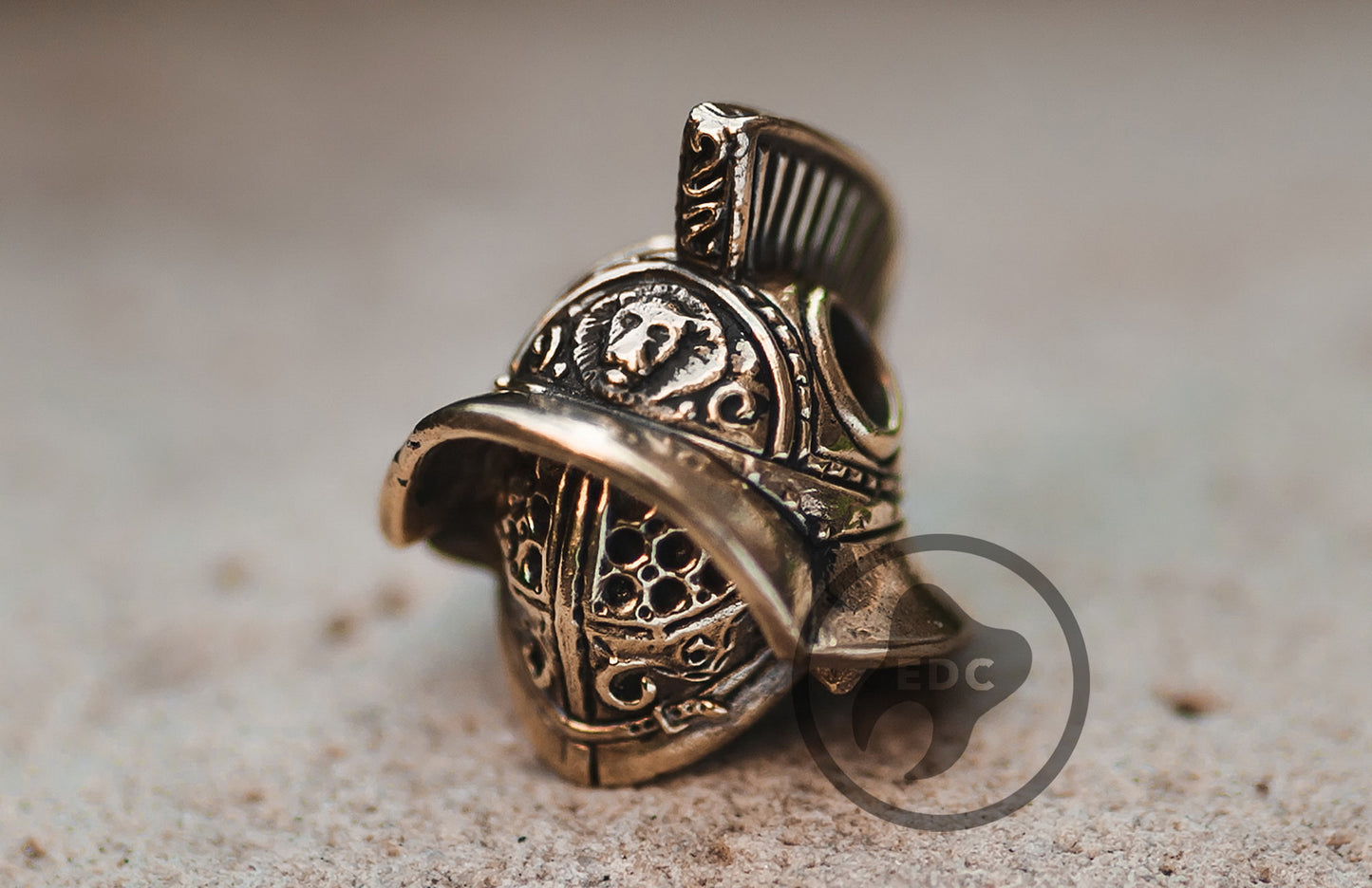 Brass Paracord Bead EDC Gladiator's Helmet