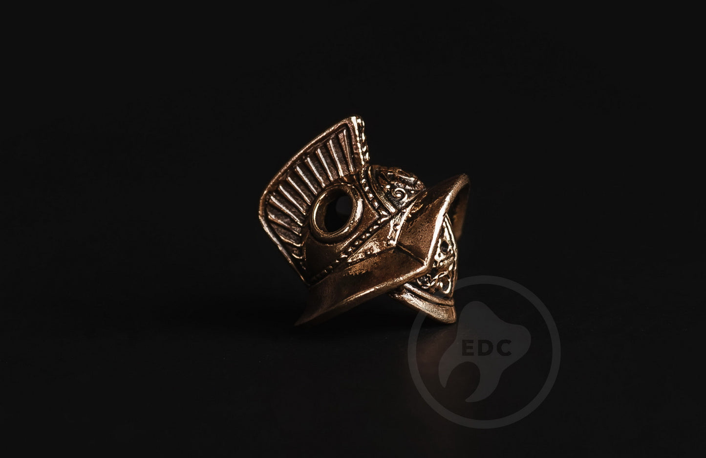 Brass Paracord Bead EDC Gladiator's Helmet