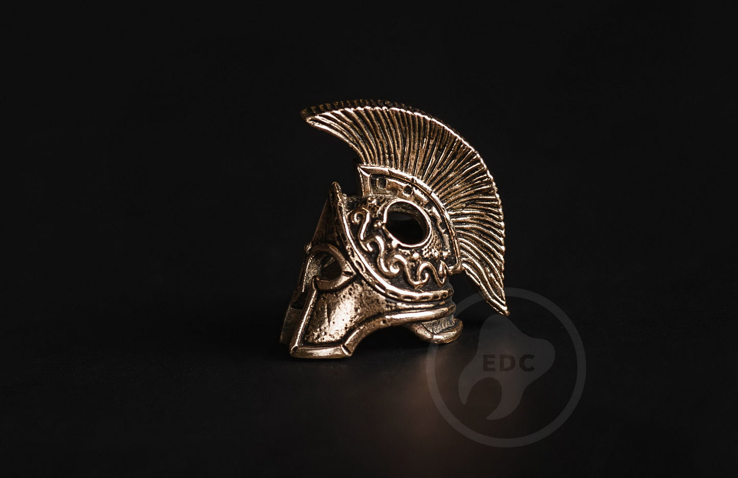 Brass Paracord Bead Spartan Helmet