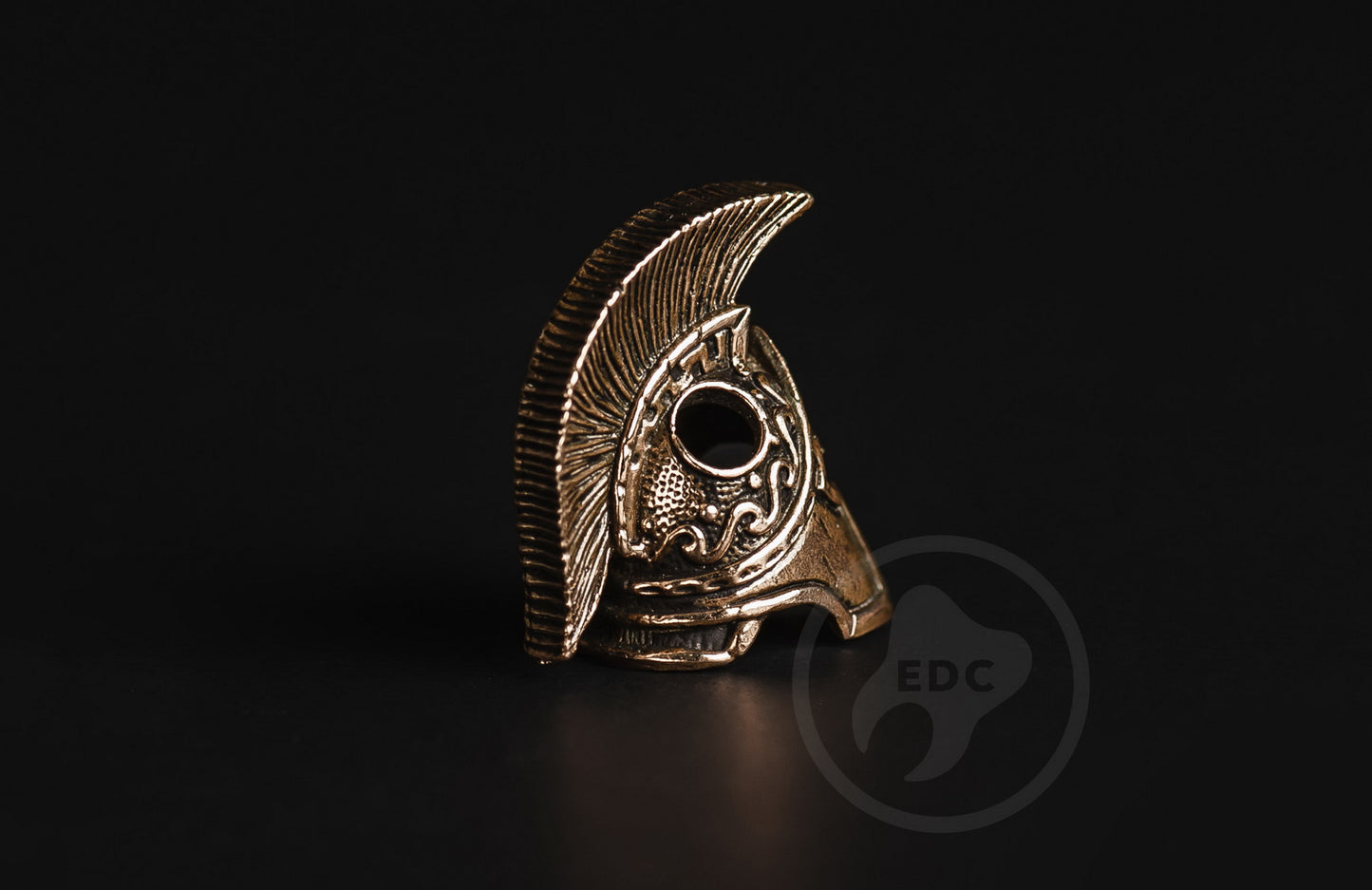 Brass Paracord Bead Spartan Helmet