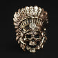 Vintage looking brass bead for lanyards Skull Indian Chief _ 1