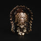 Vintage looking brass bead for lanyards Skull Indian Chief _ 4