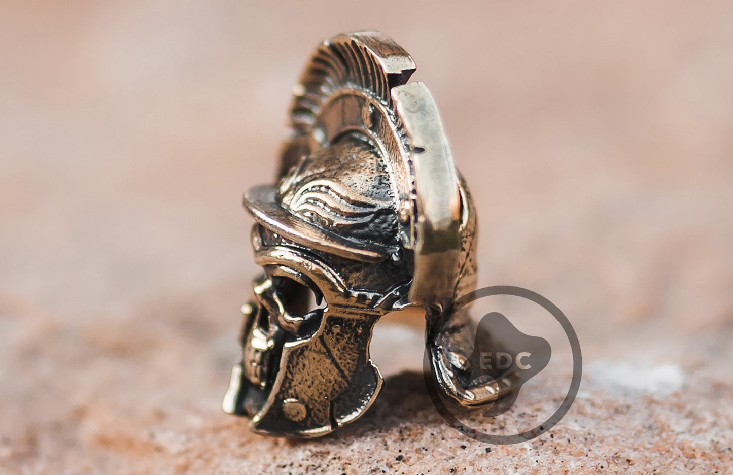 Brass Skull Bead For Paracord Centurion Helmet