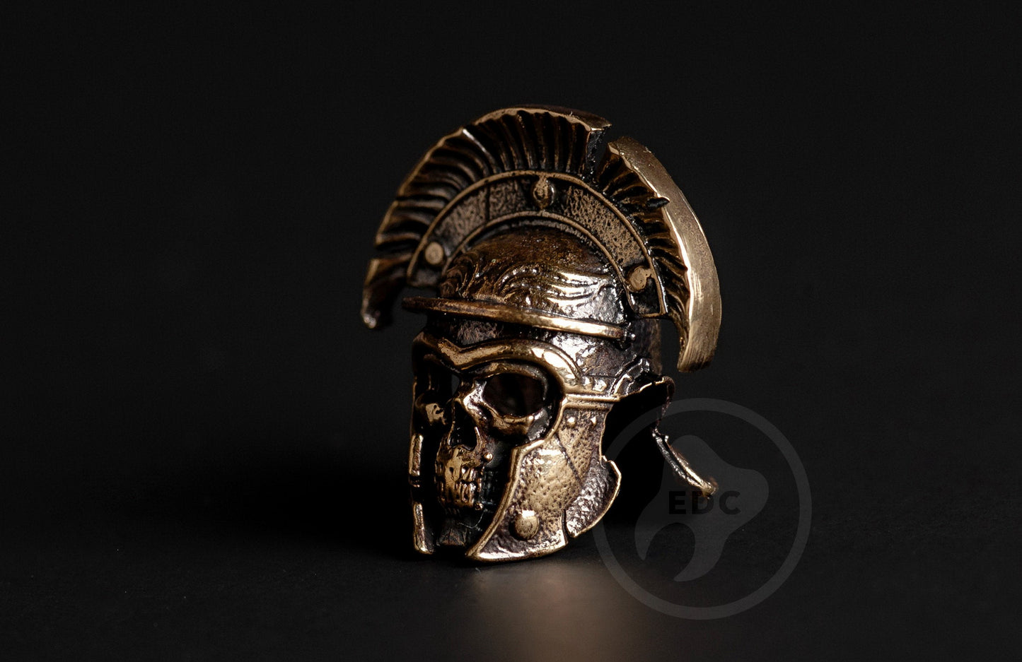 Brass Skull Bead For Paracord Centurion Helmet