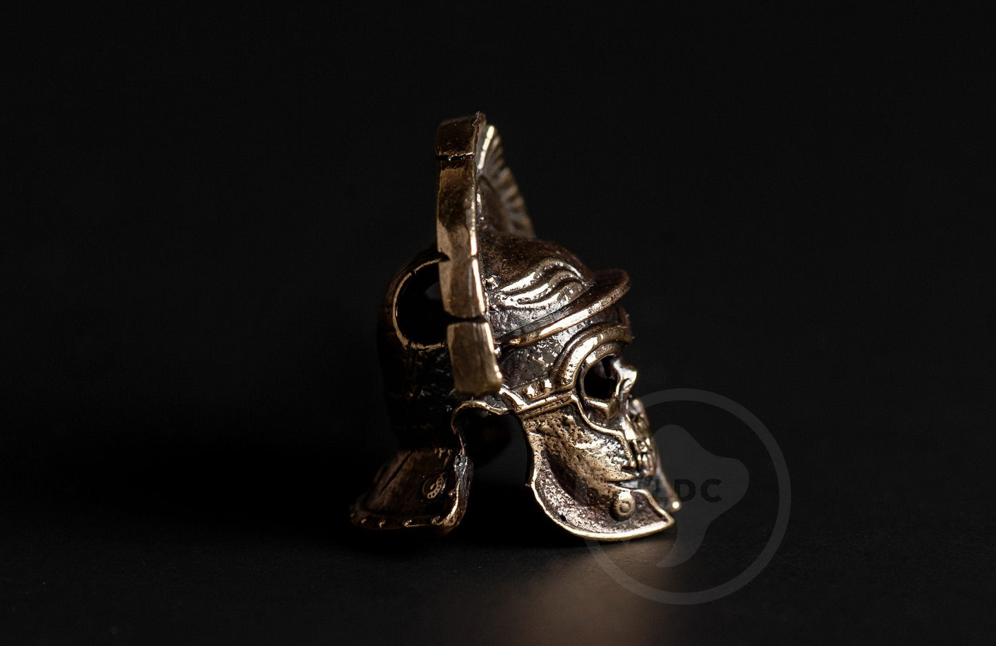 Brass Skull Bead For Paracord Centurion Helmet