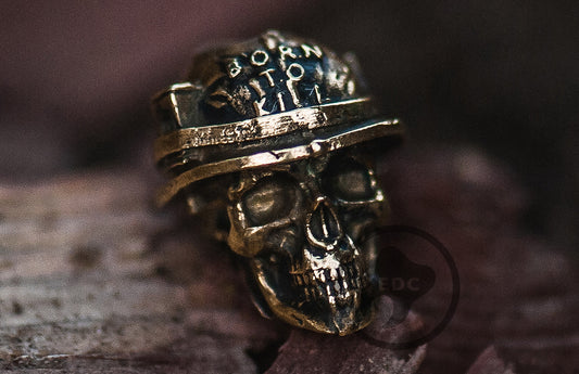 Brass Skull Bead Paracord Born To Kill