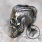 Vintage looking brass knife lanyard bead Skull Ragnar Lothbrok _ 2