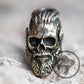 Vintage looking brass knife lanyard bead Skull Ragnar Lothbrok _ 3