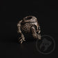 Vintage looking brass knife lanyard bead Skull Ragnar Lothbrok _ 7