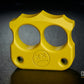coolest cerakote coated corvette yellow brass knuckles two finger DFK 03 - 2