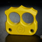 coolest cerakote coated corvette yellow brass knuckles two finger DFK 03 - 3
