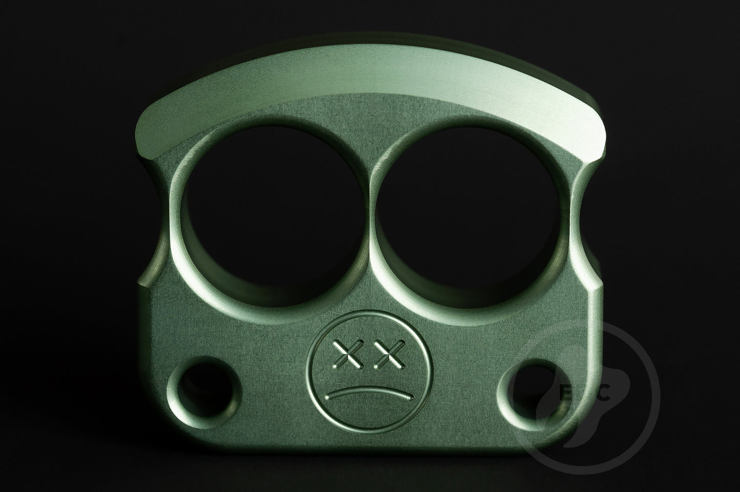 cool olive aluminum 2 finger knuckle dusters DFK 01 - 1