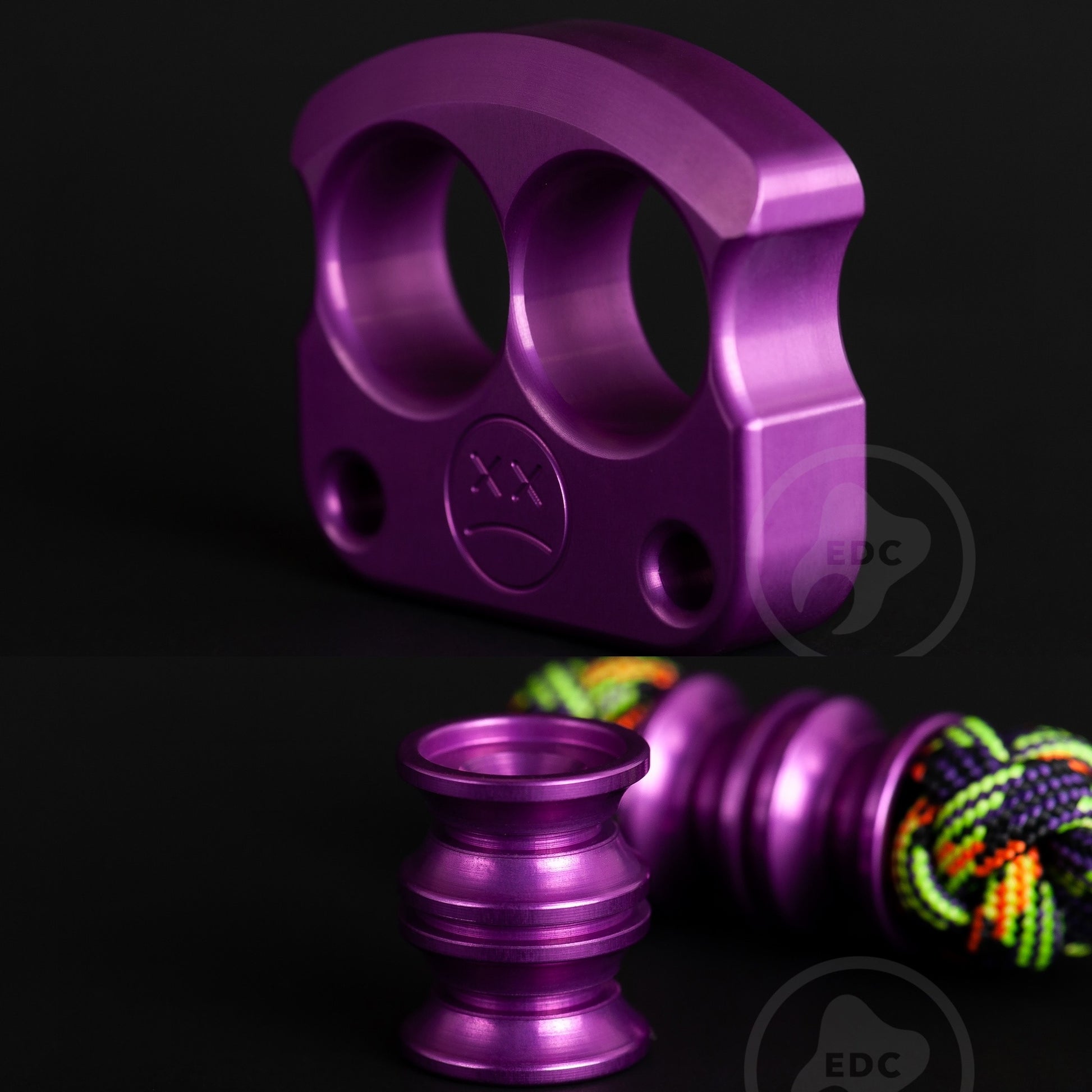 cool aluminum purple 2 finger brass knuckles DFK 01 - 9