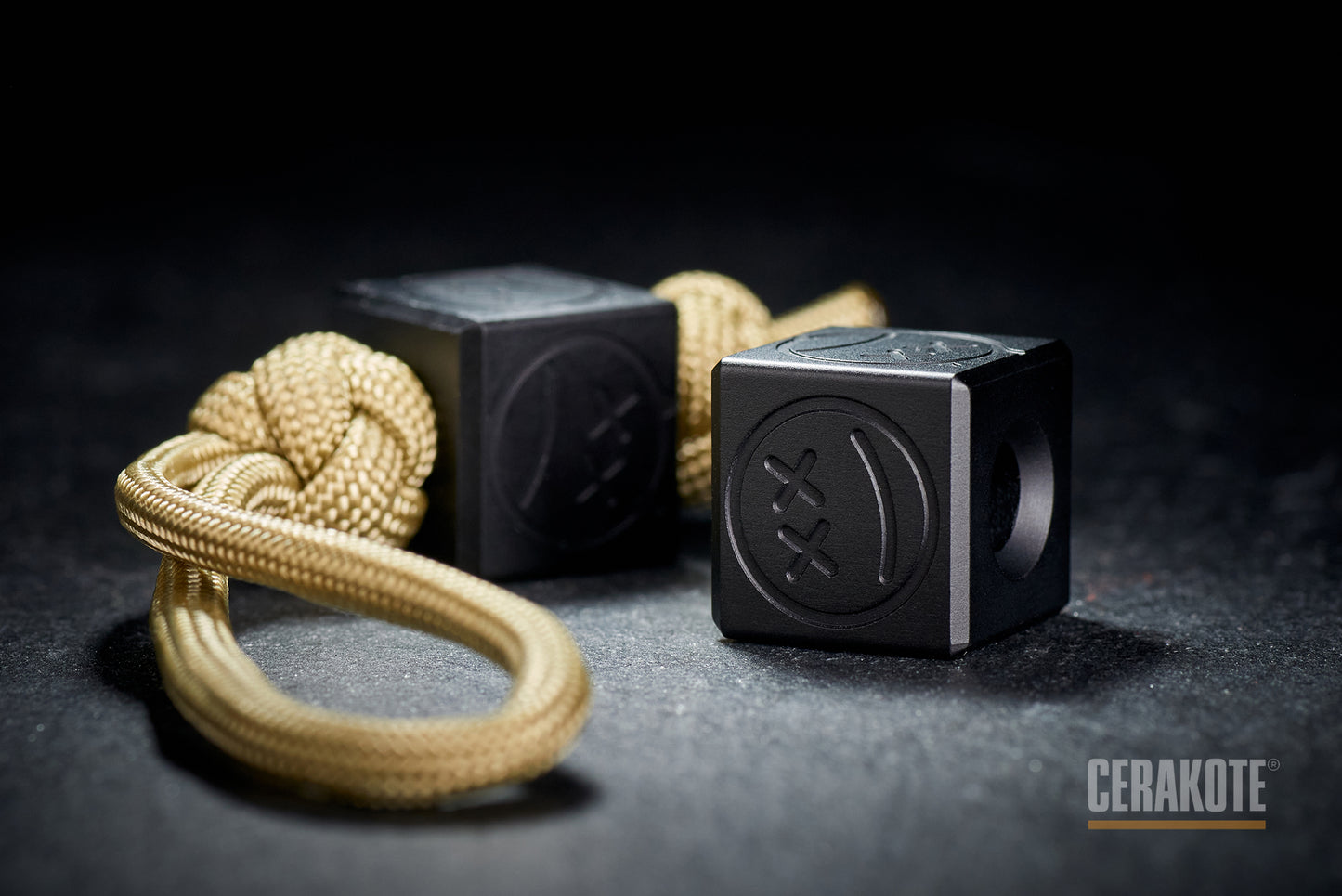 Edc Bead Cube Cerakote Coating H-190 Armor Black