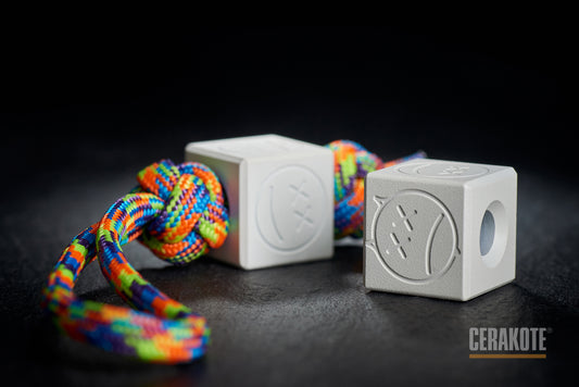 Edc Lanyard Bead Cube Cerakote Coating H-136 Snow White