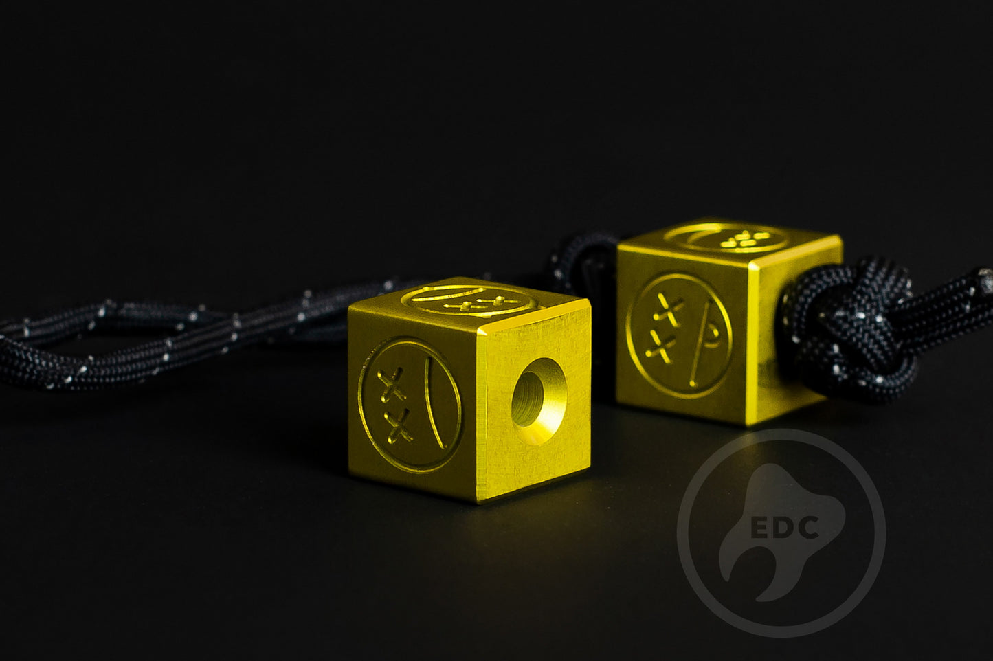 EDC Lanyard Bead Cube Sad Face Monster Anodizing Type 2