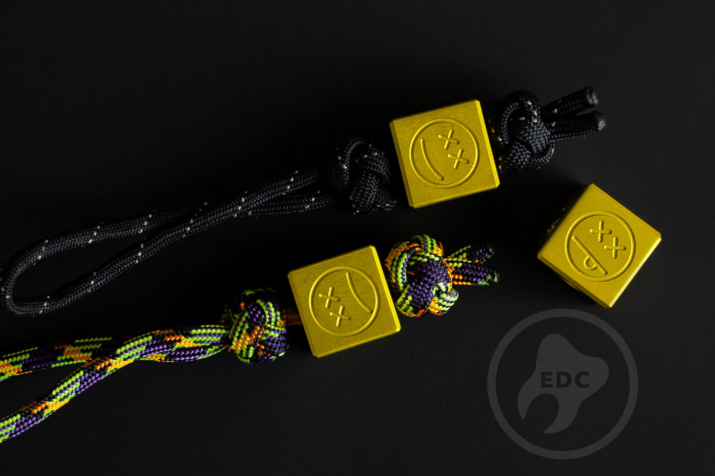 EDC Lanyard Bead Cube Sad Face Monster Anodizing Type 2