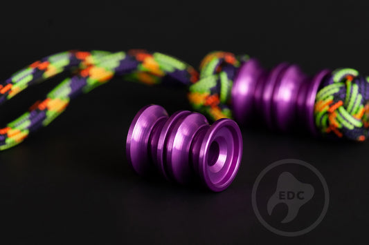 EDC Lanyard Bead Cylinder Purple Anodizing Type 2