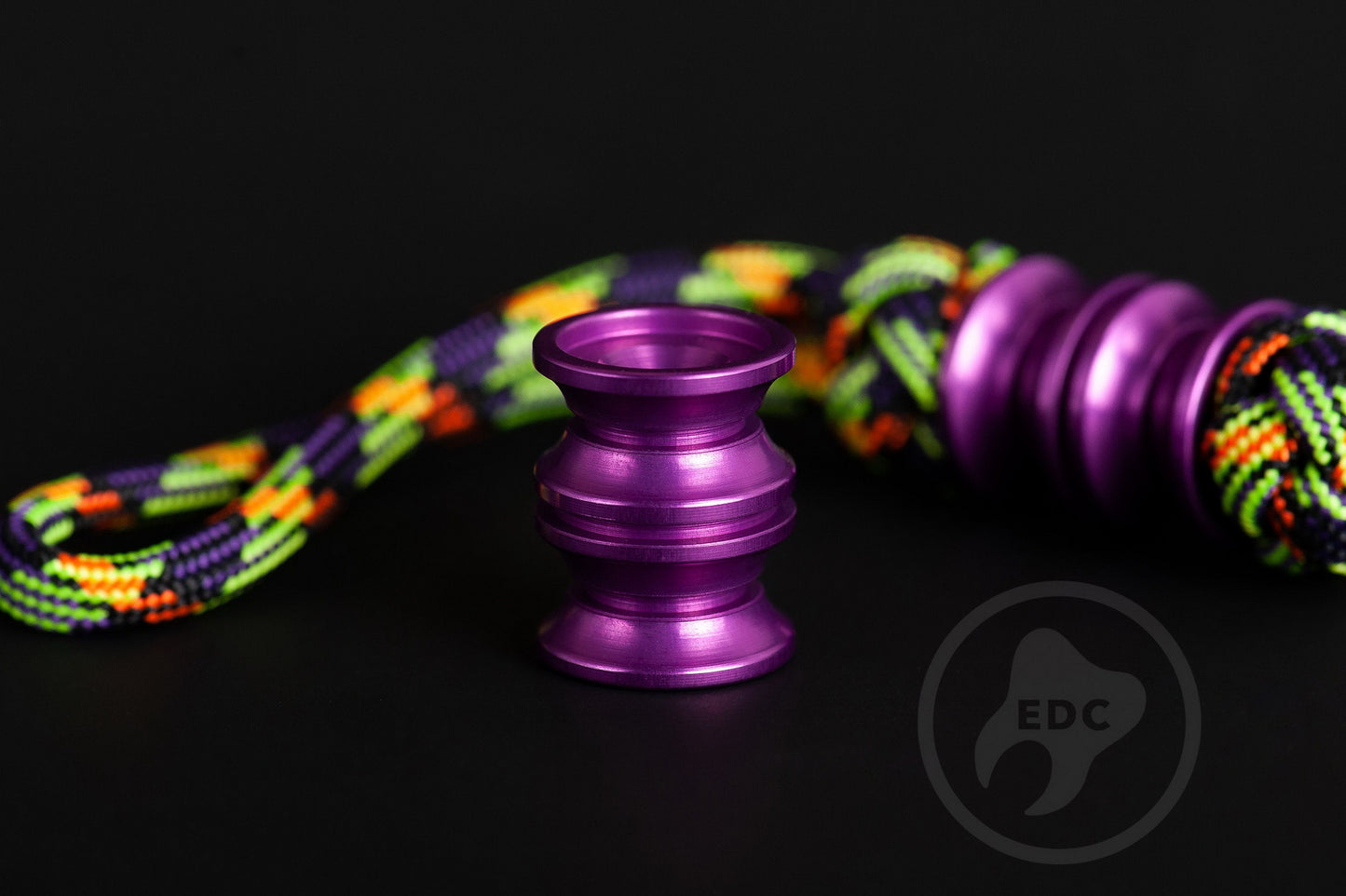 EDC Lanyard Bead Cylinder Purple Anodizing Type 2