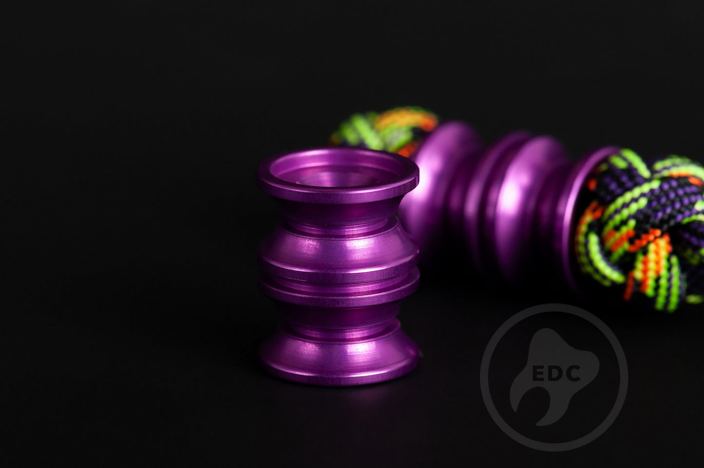 EDC Lanyard Bead Cylinder Purple Anodizing Type 2