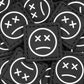 EDC Velcro Patch Sad Face Black and White