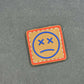 EDC Velcro Patch Sad Face Brown, Red and Blue