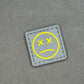 EDC Velcro Patch Sad Face Dark Grey and Yellow