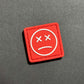 EDC Velcro Patch Sad Face Red and White