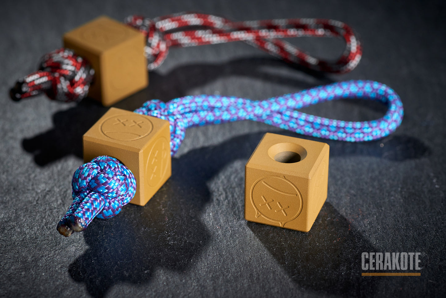 Lanyard Bead Cube Cerakote Coating H-8000 RAL 8000