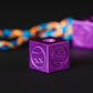 Purple cheap aluminum EDC lanyard bead Cube Sad Face _ 1