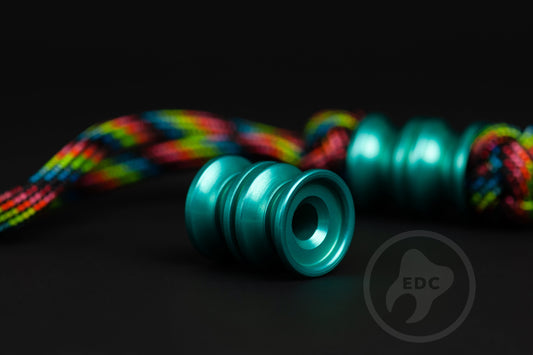 Lanyard Bead Cylinder Teal Anodizing Type 2