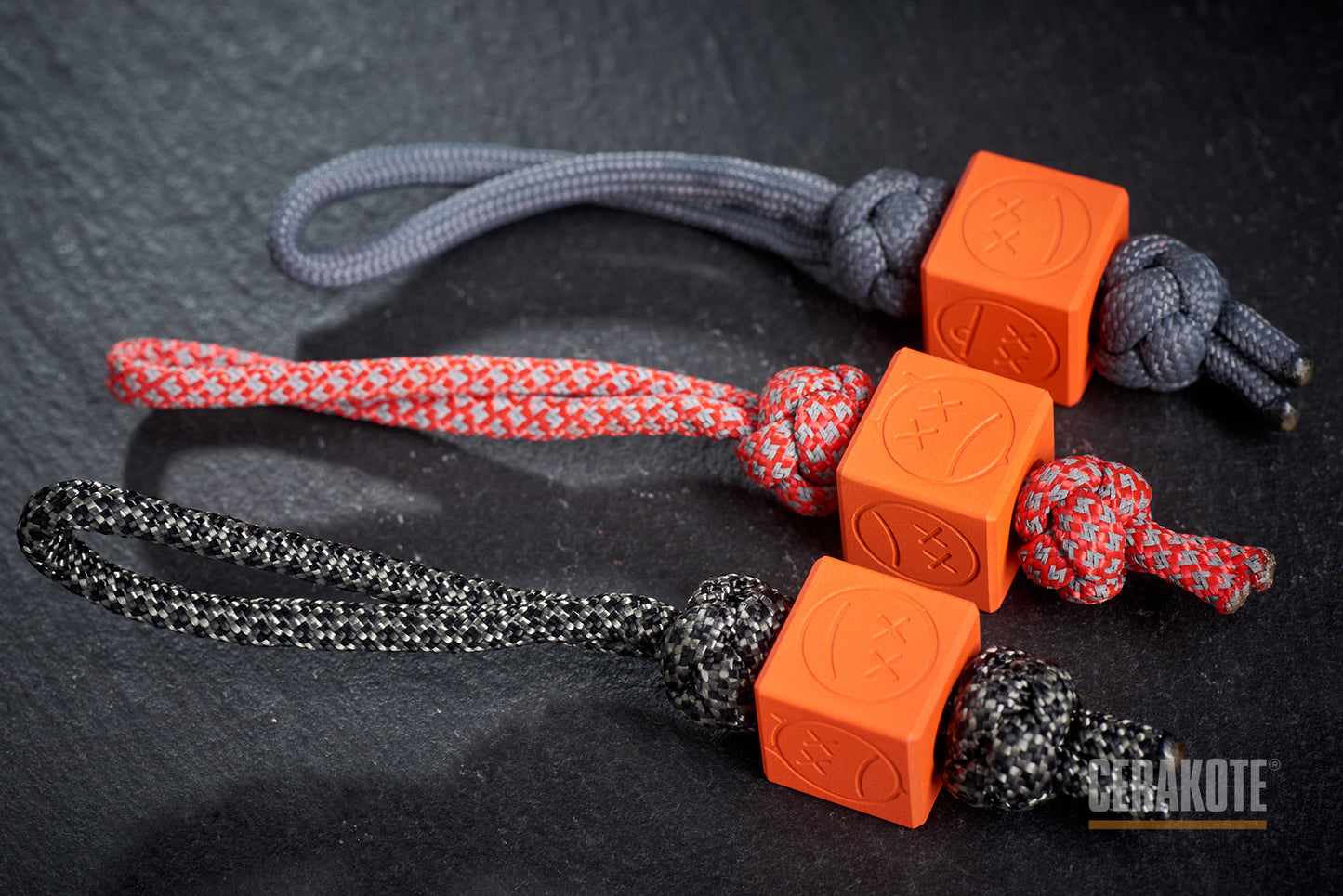 Lanyard Bead Edc Cube Cerakote Coating H-128 Hunter Orange