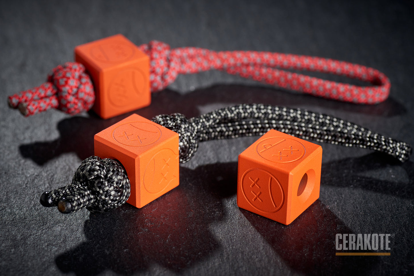 Lanyard Bead Edc Cube Cerakote Coating H-128 Hunter Orange