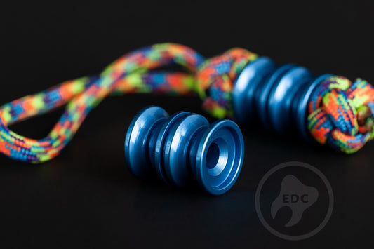 Lanyard Bead EDC Cylinder Blue Anodizing Type 2