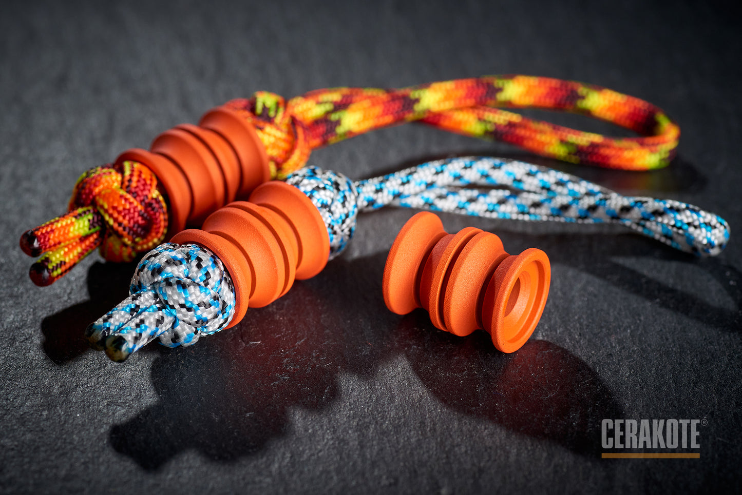 Lanyard Bead For Knives Cylinder Cerakote Coating H-128 Hunter Orange