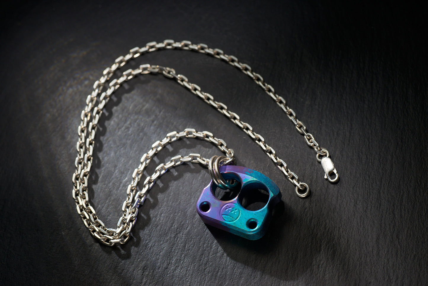 Men Necklace Pendant EDC Knuck DFK 01 Splash Anodized Ti