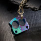 Men Necklace Pendant EDC Knuck DFK 01 Splash Anodized Ti