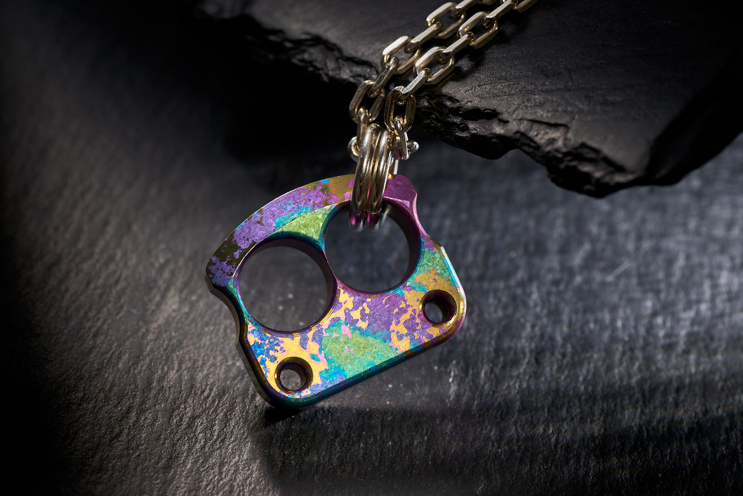 Necklace Mens EDC Knuck DFK 01 Splash Anodized Ti