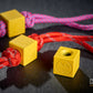 Yellow Cerakote cheap knife lanyard bead Cube _ 3