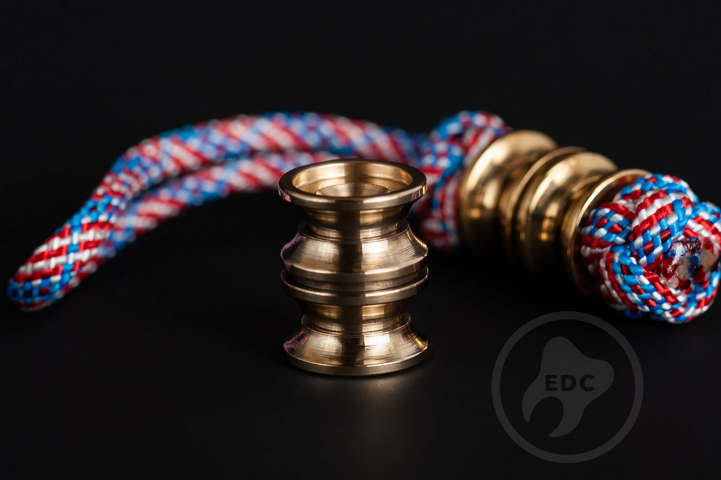 Paracord Bead EDC Cylinder Polished Brass