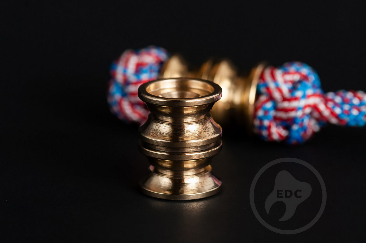 Paracord Bead EDC Cylinder Polished Brass