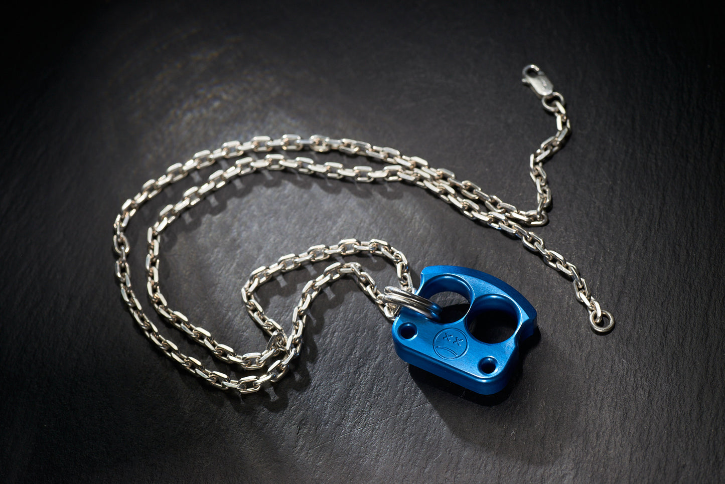 Blue aluminum men's pendant EDC knuckle DFK 01 _ 2