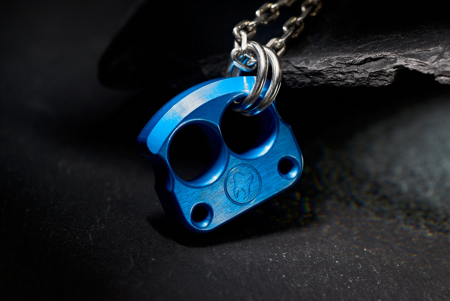 Blue aluminum men's pendant EDC knuckle DFK 01 _ 8