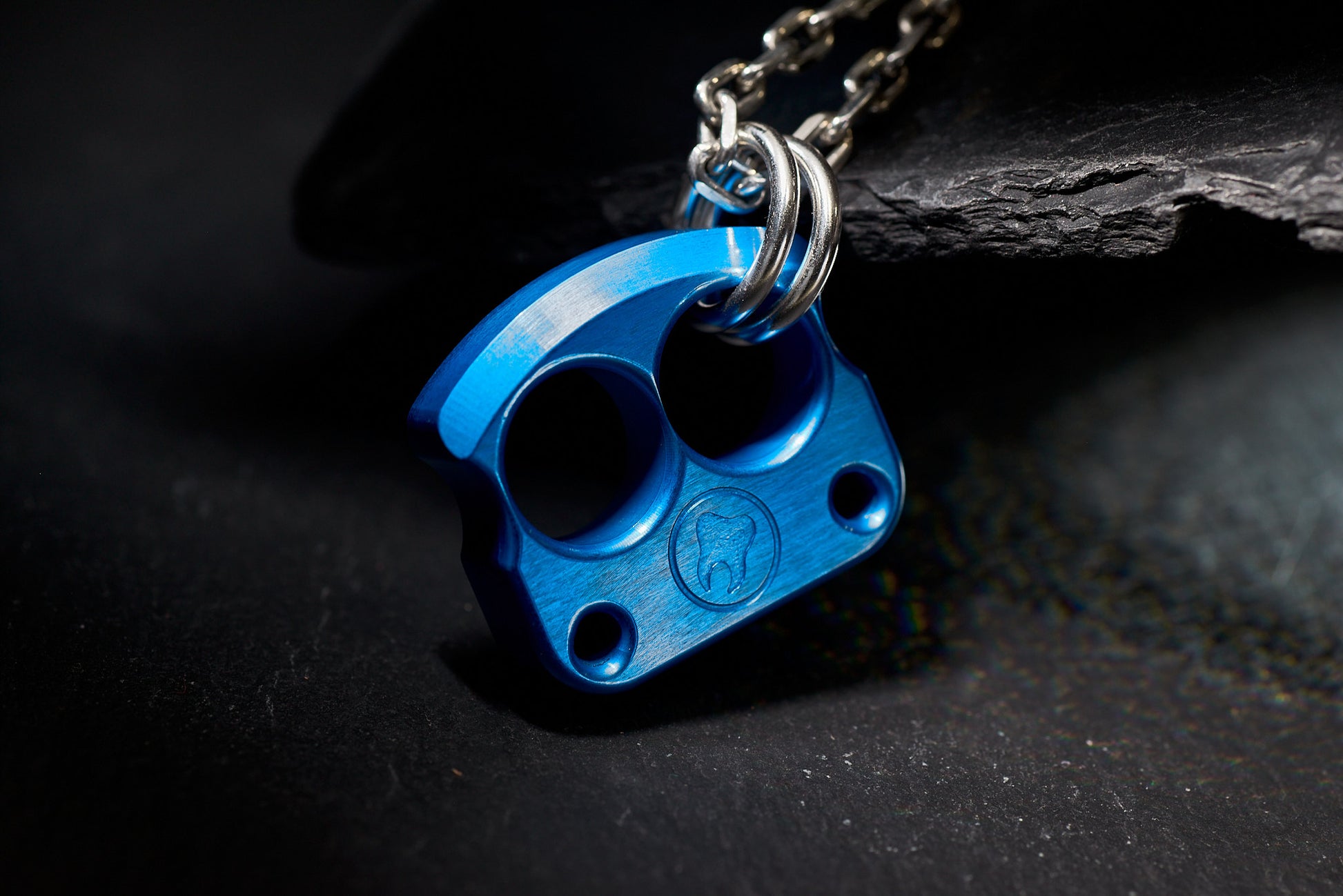 Blue aluminum men's pendant EDC knuckle DFK 01 _ 8