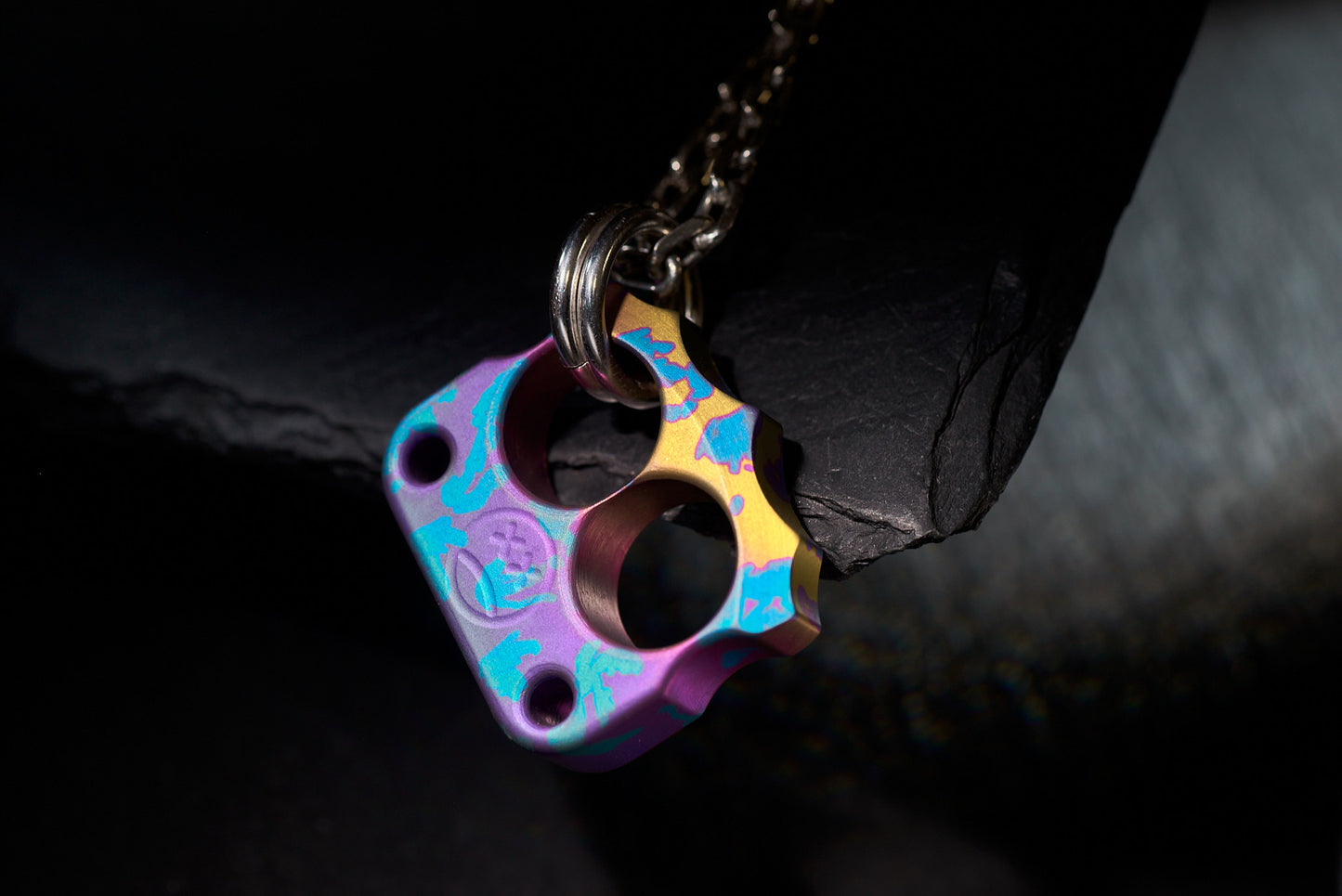 Pendant Necklace For Men EDC Knuck DFK 03 Splash Anodized Ti