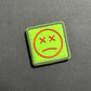 PVC Velcro Patch Sad Face Dark Green, Erin and Brick Red