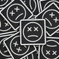 PVC Velcro Patch Sad Face Glow In The Dark