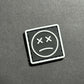 PVC Velcro Patch Sad Face Glow In The Dark