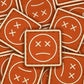 PVC Velcro Patch Sad Face Orange and White